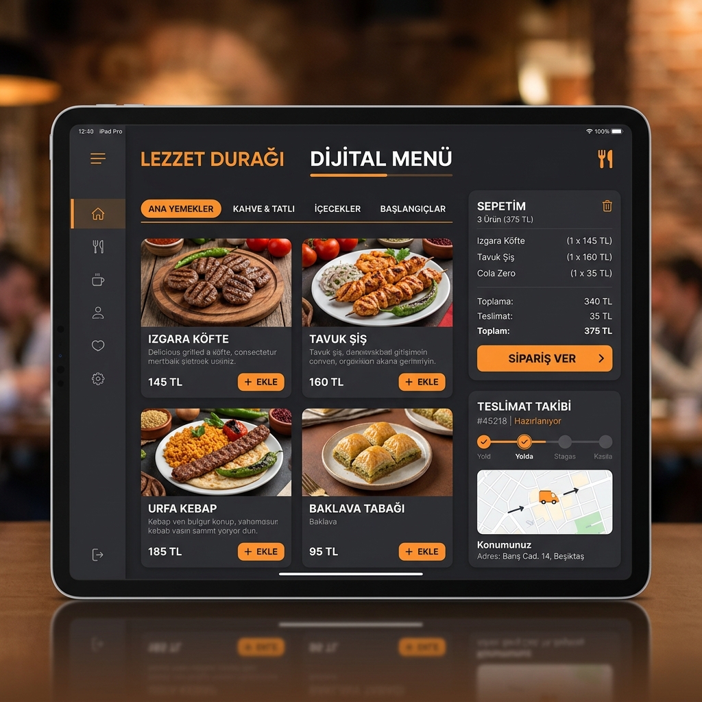 Restoran ve cafe web sitesi tasarımı